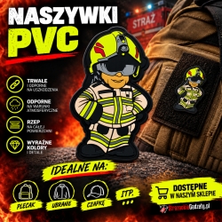 Naszywka PCV na rzepie  Strażak OSP